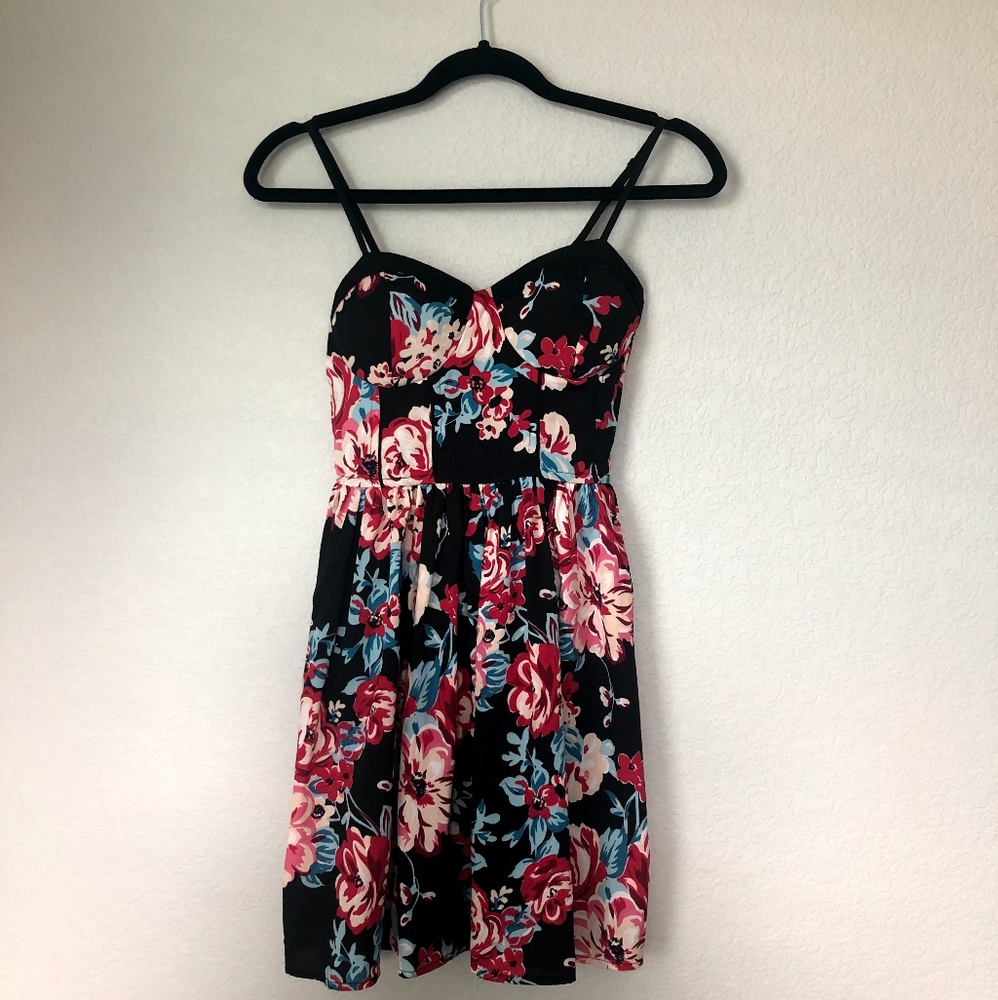 Band of Gypsies Floral Bustier Dress